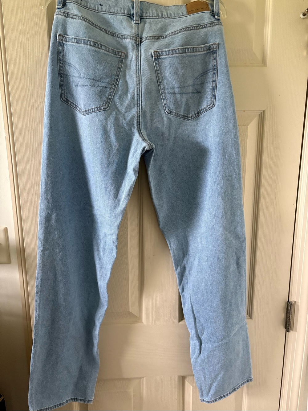 American Eagle Super High Rise Straight Long Jeans - Picture 2 of 6